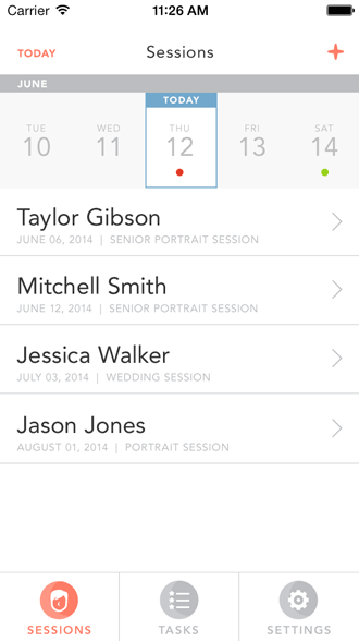 Sessions List